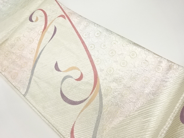 JAPANESE FUKURO OBI / WOVEN FLOWERS